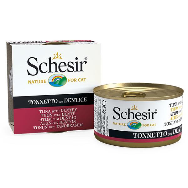 Schesir Tuna with Dentex ТУНЕЦ с ЗУБАНОМ в желе корм для кошек 85 г (172723) Schesir Tuna with Dentex ТУНЕЦ с ЗУБАНОМ в желе корм для кошек 85 г (172723)